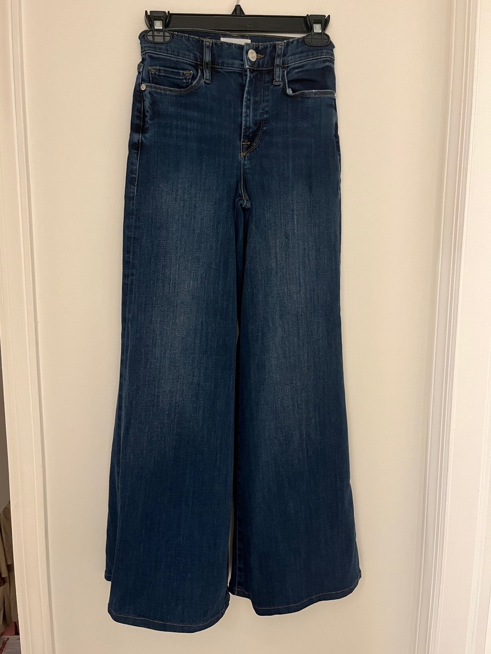 FRAME Le Palazzo Wide Leg Jeans Petite Cropped Wide Leg Denim [SIZE 24]